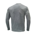 thumbnail image 5 of Grianlook Men Casual Solid Color Jumper Tops Crew Neck Knit Pullover Long Sleeve Knitted Sweaters Gray XL, 5 of 5