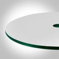 thumbnail image 3 of Dulles Glass 48" Round Table Top 1/4" Thick, Flat Polished Tempered Glass with Umbrella Hole for Outdoor Patio, 38 Pounds, 3 of 7