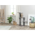 thumbnail image 3 of TRIXIE Altea Plush 3-Level 46.1" Cat Tree with Sisal Scratching Posts & Cat Toy, Dark Gray, 3 of 10