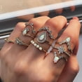 thumbnail image 1 of Anillos para mujer, regalos para mujer, conjunto de 10 anillos vintage apilables sobre los nudillos, anillos para mujer., 1 of 5