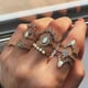 thumbnail image 1 of Anillos para mujer, regalos para mujer, conjunto de 10 anillos vintage apilables sobre los nudillos, anillos para mujer., 1 of 5