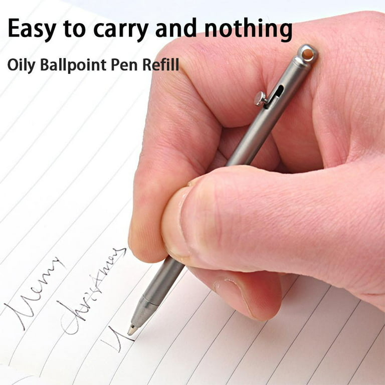 Hot Selling Creative Pure Titanium Mini Bolt Pen Edc Portable Keychain Pen  Portable Travel Metal Ballpoint Pen Z7B3