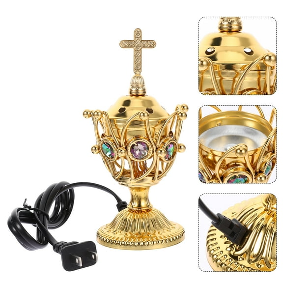 FRCOLOR Mini Metal Burner Holder Incense Burner Iron Sleep Improvement Friends Home Decor 1Pack