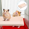 thumbnail image 4 of Trampolín De Madera Natural, Juguete De Escalada Para Mascotas Pequeñas Con Plataforma De Observación Para Ardilla Hámster, 4 of 7