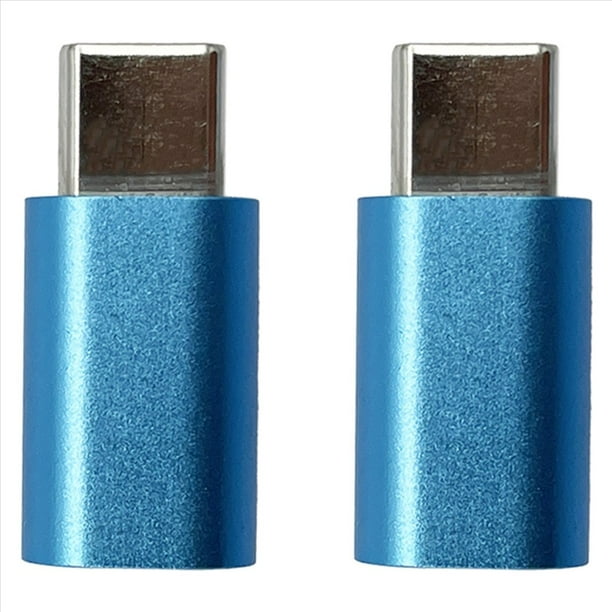 2X Bloqueador de Datos USB C, Bloqueador de Datos USB C A C, Bloquea la Transferencia de Datos, el Robo de Datos para una Carga Segura, Color Azul.