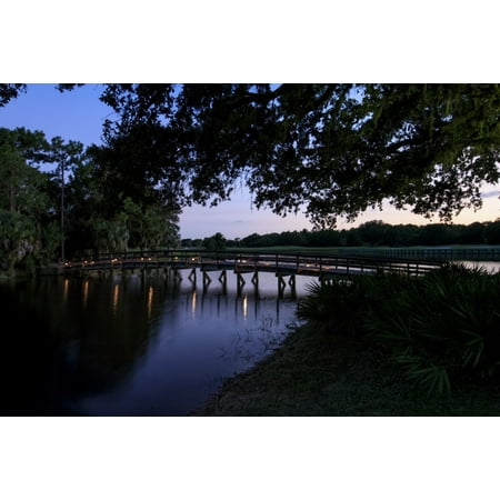 Sunset over golf course in Sarasota Sarasota County Florida USA Canvas Art - Panoramic Images (36 x