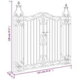 thumbnail image 4 of vidaXL Garden Gate Black 47.6"x3.1"x47.2" Wrought Iron, 4 of 4