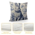 thumbnail image 4 of Nawypu  Blue and White Porcelain Pillow Covers Floral Chinoiserie Rabbit Pattern Farmhouse Decorative French Country Style Cushion Pillowcases for Bedroom Living Room Sofa, 4 of 5