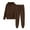 Coffee, variant on CPNG Teens Kids Unisex Boys Girls Casual Sweatsuit 2 Piece Set Solid Color Hoodie and Jogger Sweatpants Set(Brick Red,3-4 years)