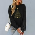 thumbnail image 5 of SDNall Womens Christmas Print Crewneck Sweatshirt Loose Fit Long Sleeve Pullover, 5 of 6