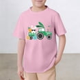 thumbnail image 2 of NAFUU Boys T-Shirts Easter Cartoon Rabbits Prints O-Neck Short Sleeve Tees For Children Youth Stylish Top Funny Shirt Sizes 4-5 Years, 2 of 4