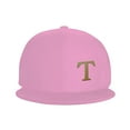 thumbnail image 2 of ZICANCN Alphabet T Pattern Baseball Caps, Trucker Hats for Men And Women, Adjustable Breathable Flat Caps, Pink, 2 of 8