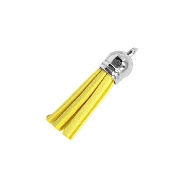 Matsuzay 28 piezas llavero dijes creativo delicado llavero colgante borlas Simple bolso decoración borla artesanía decoración DIY accesorio Artesanía Limon amarillo Matsuzay HA059646-02B