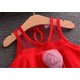 thumbnail image 5 of Gibobby Maxi Vestido De Dama Falda de tul Bebé Sólido Niño Fiesta Niñas Flores Princesa Vestidos sin mangas Niñas Conjuntos(Rojo, 6-12 Meses), 5 of 5