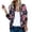 Hot Pink, variant on Women's Floral Print Zip Up Jacket – Lightweight Casual Bomber Jacket with Stand Collar – Long Sleeve Spring Fall Coat – S-XXL