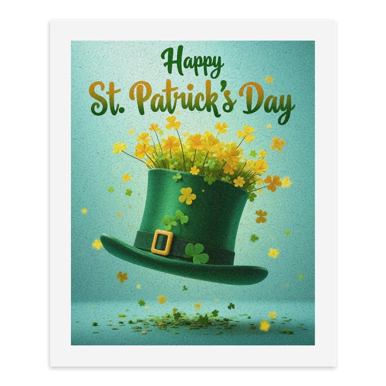 Paint by Numbers Kit for Adults, St Patricks Day Hats Festive Paint by Numbers, Easy Paint by Numbers Kit for Adults Beginner, DIY Adult Paint by Number Kits on Canvas, Home Decor