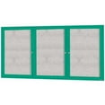 thumbnail image 1 of Aarco Products ODCC4896-3RG 3-Door Outdoor Enclosed Bulletin Board Aluminum Frame - Green, 1 of 1