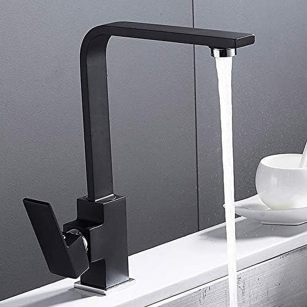 Grifo Mezclador De Cocina De Pared - Grifo Giratorio De 360°, Acero Inoxidable Cepillado, Práctico Para Fregadero, Agua Fría Y Caliente | Leroy Merlin