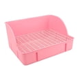 thumbnail image 2 of Caja de arena para conejos, orinal, caja de inodoro de esquina para hámster, bandeja para animales de , inodoro Rosa, 2 of 8