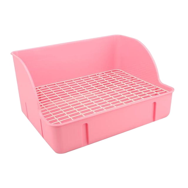 Wisewang Corner Toilet Box Litter Pan Bunny Trainer Effective Designed To Fit Seamlessly In Any Space Rabbit Litter Tray Toilet Pink 29x22x15.5cm