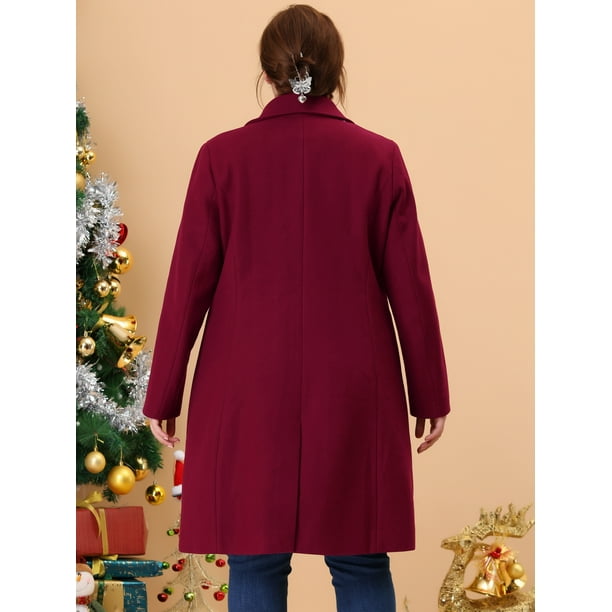 Plus size shop double breasted coat