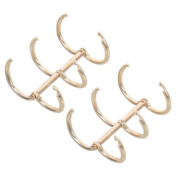 ibasenice 2Pcs White Metal Binder Rings for Calendar and Document Binding Easy Open Loose Leaf Rings