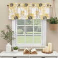 thumbnail image 3 of Yellow Sunflower Window Valance Curtain Flower Field Rod Pocket Short Curtain for Living Room, Bedroom & Kitchen Window Decor 54x18in, 3 of 8