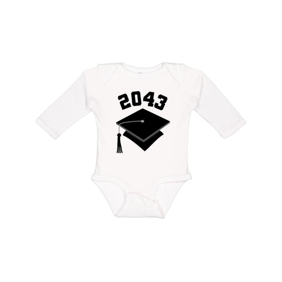 Inktastic Future Class of 2043 Graduate Boys or Girls Long Sleeve Baby Bodysuit