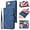Blue, variant on Wallet Case for iPhone 16e, Premium Vintage PU Leather Zipper Pocket Case with Card Holder Slots Magnetic Closure Kickstand Wrist Strap Shockproof Flip Folio Cover - Wine Red
