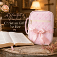 thumbnail image 5 of Bible Cover Case for Women Large Bible Bag with 292Pcs Journaling Kit, Cute Pink Butterfly Floral Book Carrying Case, Christian Gift for Daughter Granddaughter, 5 of 11