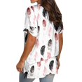 thumbnail image 4 of JINMGG Womens Tops Clearacne Women's Fashion Printed Round Neck Short Sleeve T-Shirt Blouse Loose Tops, 4 of 5