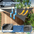 thumbnail image 3 of Triangle Sun Shade Sail, 10/16FT Waterproof Polyester Sun Shade Canopy Awning, 95% UV Block, Easy Install & Durable for Patio Garden Backyard Deck Pergola, 3 of 8