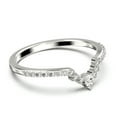 thumbnail image 3 of 0.24ct Diamond Moissanite 10k White Gold Wedding Band, 3 of 4
