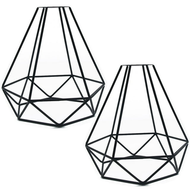 RisingPro Abat-Jour en Cage Métallique Vintage Support de Suspension Industrielle Garde-Lampe