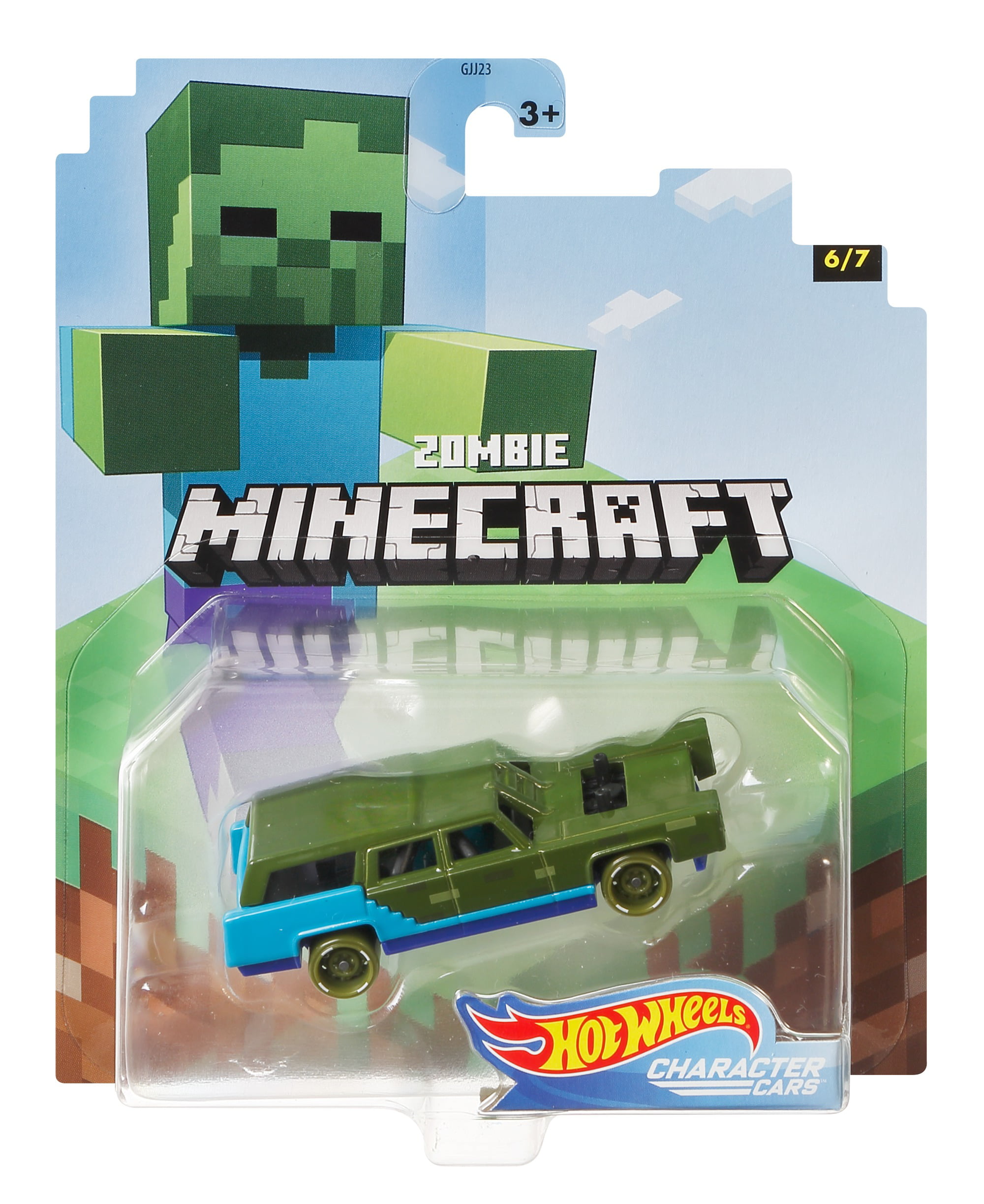 Hot Wheels Die-cast Metal Minecraft Zombie Character Cars GPC07 