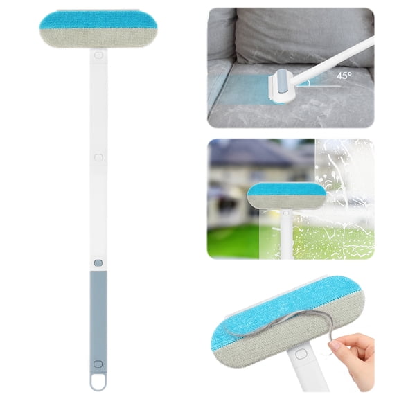 Pet Hair Remover Reusable Dog and Cat Hair Remover Brush Washable Lint Cleaner Gentle on Furniture for Couch Carpet Clothes and Bedding Plastic Blue