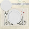 thumbnail image 3 of Ambesonne Cartoon Place Mats Set of 4, Detailed Teddy Bear, Standard Size, Red Black White, 3 of 6
