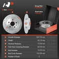 thumbnail image 2 of A-Premium Front and Rear Drilled and Slotted Disc Brake Rotors + Ceramic Pads Kit Compatible with Select Chevy Models - Cruze 2011-2016, Cruze Limited 2016, Sonic 2013-2016, 12-PC Set, 2 of 6