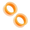 thumbnail image 1 of Pair of Thin Orange Silicone Flexible Tunnels, 1 of 2