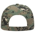thumbnail image 3 of Men’s Camouflage 6 Panel Adjustable Low Profile Baseball Cap, Digital Dark Green, 3 of 3