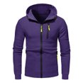 thumbnail image 2 of Vedolay Mens Hoodies Print Crew Neck Long Sleeves Sweatshirt Tops 2023 Purple,L, 2 of 5
