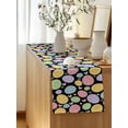 thumbnail image 5 of Table Runner 36 Inches Long for Kitchen Dining, Easter Eggs Dresser Scarf Farmhouse, Dining Table Decorations for Wedding/Parties, Cute Colorful Farmhouse Love Black 13 x 36 In, 5 of 8