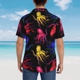 thumbnail image 6 of Colorful Octopus Hawaiian Shirts For Men, Summer Short-Sleeve Relaxed-Fit Button-Down Shirts Large, 6 of 9