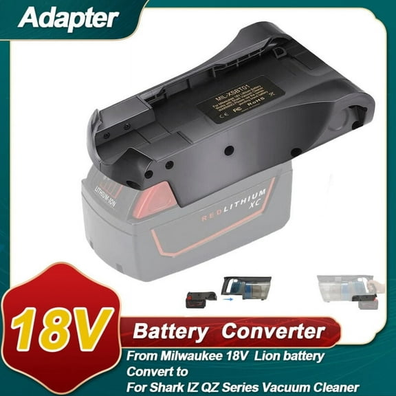 Battery Adapter for Shark-IZ QZ Series Vacuum Cleaner, Adapter Convert to for Mil-wau-kee 18V Battery to Replace for Shark-XSBT750 XSBT720 XSBT700 XSBT620 XSBT600 Battery for Home Kitchen