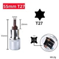 thumbnail image 1 of MYG 1pc T20-T70 Torx Head Screwdriver Bit Torx Bit Sockets 1/2inch Sockets Wrenches, 1 of 9