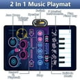 Musical Mat Baby Toys for 1 Year Old Boys 2 in 1 Keyboard & Drum Mat