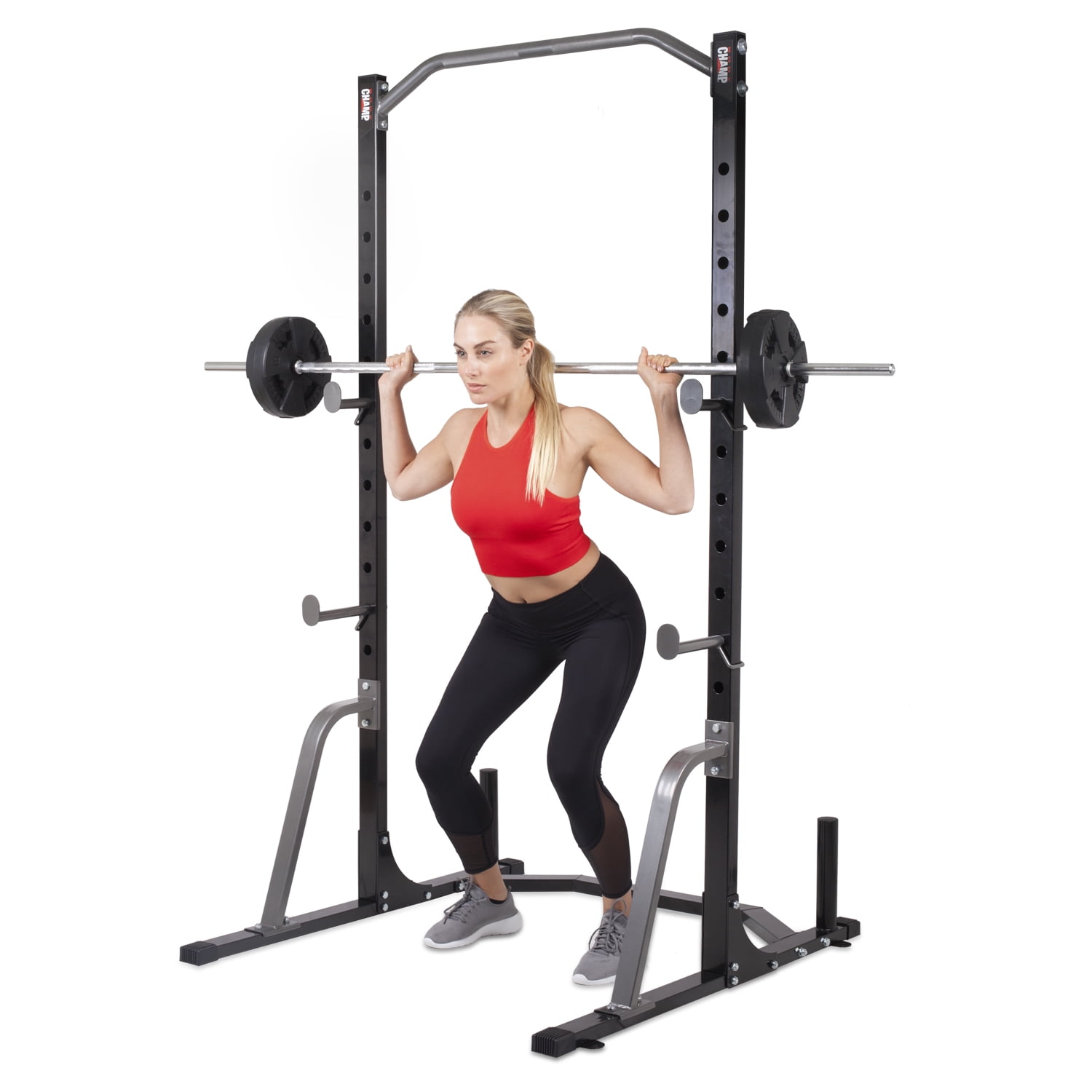 Power Cage Squat Rack Stands Gym Equipment 1000-Pound Capacity Exercise Olympic 