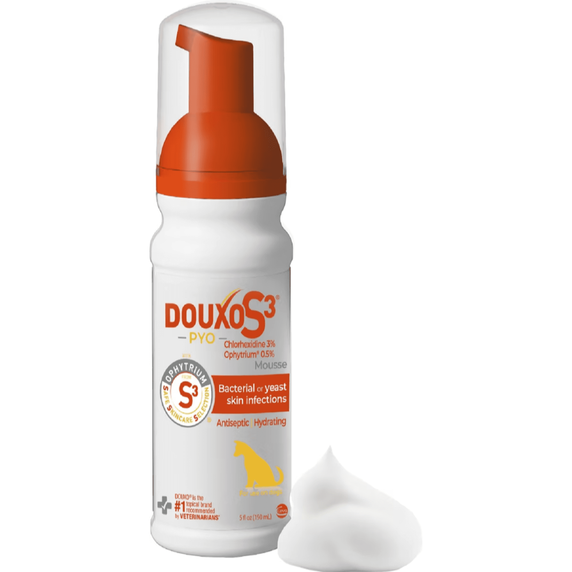Douxo S3 PYO Antiseptic Antifungal Dog Mousse 5.1 oz