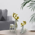 thumbnail image 2 of Baoblaze 2 Pieces Deer Figurines Desktop Ornament Resin Elk Statue Miniature Figurine for Gold, 2 of 8