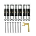 thumbnail image 2 of Yinanstore Kit de Vis Cassette en Fer de Haute Qualité 21 Pcs, Clé, Réglable, Fixateur Résistant à la Rouille pour Interrupteur Mural Boîte de Jonction - 86 Rond, 2 of 8